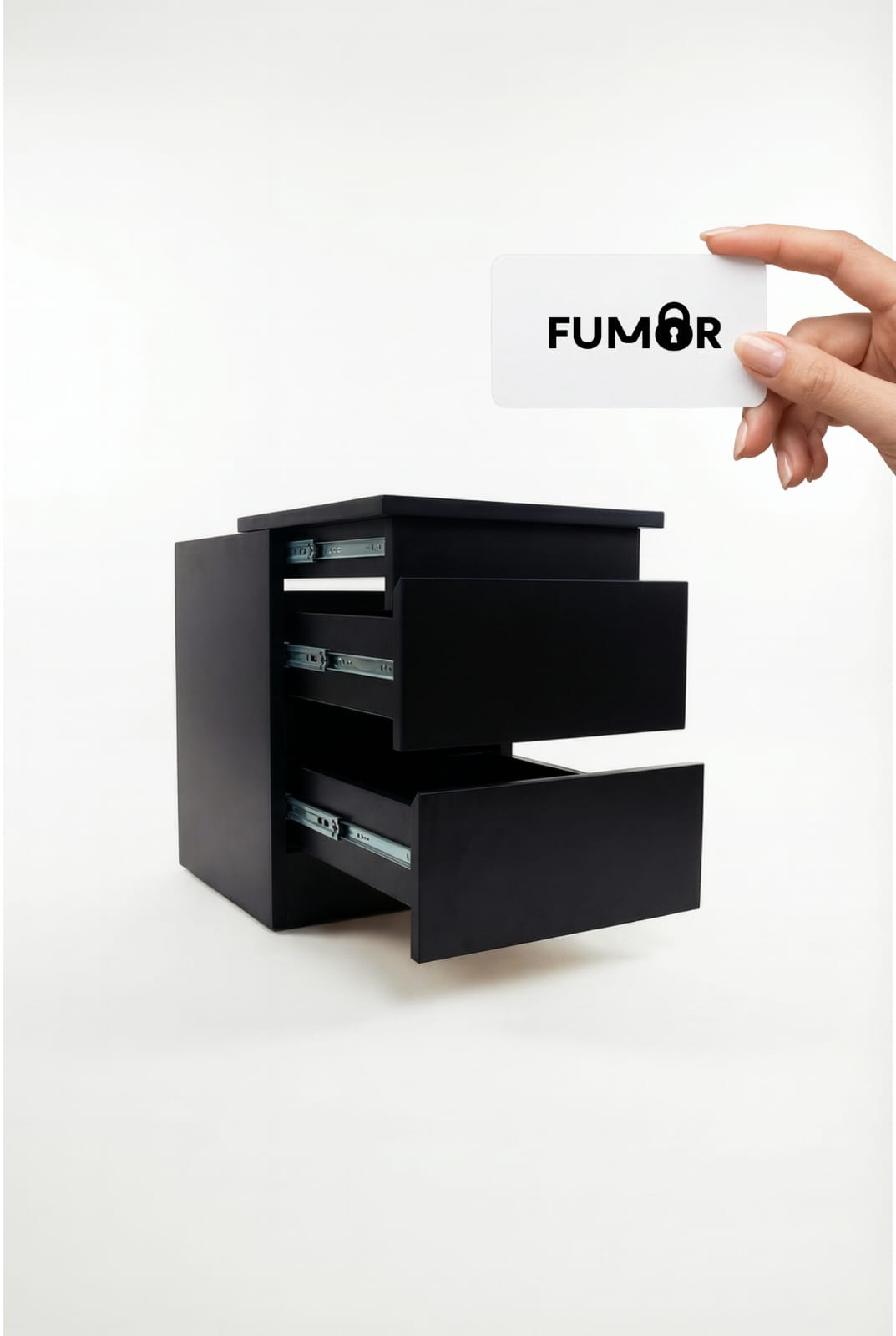 Fumor Gizli Bölmeli Raylı NFC Kartlı Komodin