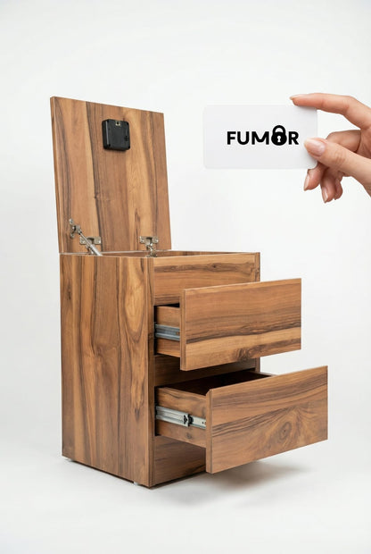 Fumor Gizli Bölmeli Kapaklı NFC Kartlı Komodin